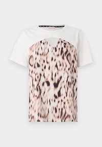 MODA - Camiseta estampada - beige/white milk