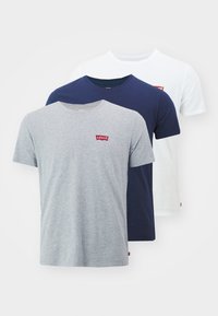 GRAPHIC TEES 3 PACK - T-shirt basique - white/medium heather grey/dress blues