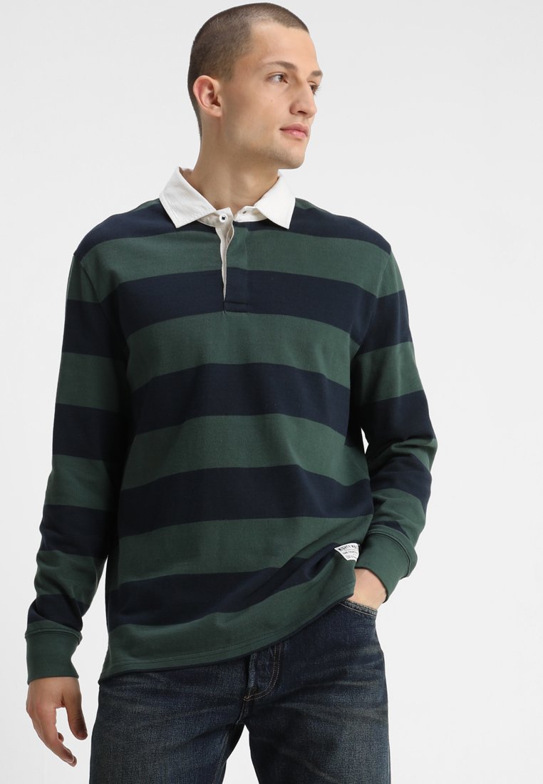 Green Python's Rugby Logo Levi's® MIGHTY RUGBY - Polo shirt - rugby sky captain/python green/dark ...