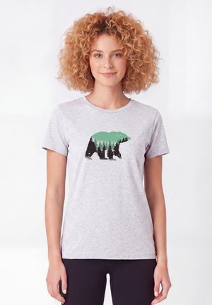 watapparel, WALDBÄR - T-shirt imprimé - cool heather grey