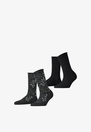 Esprit, FROSTED GARDEN 2-PACK SOCKEN - Sokken - black