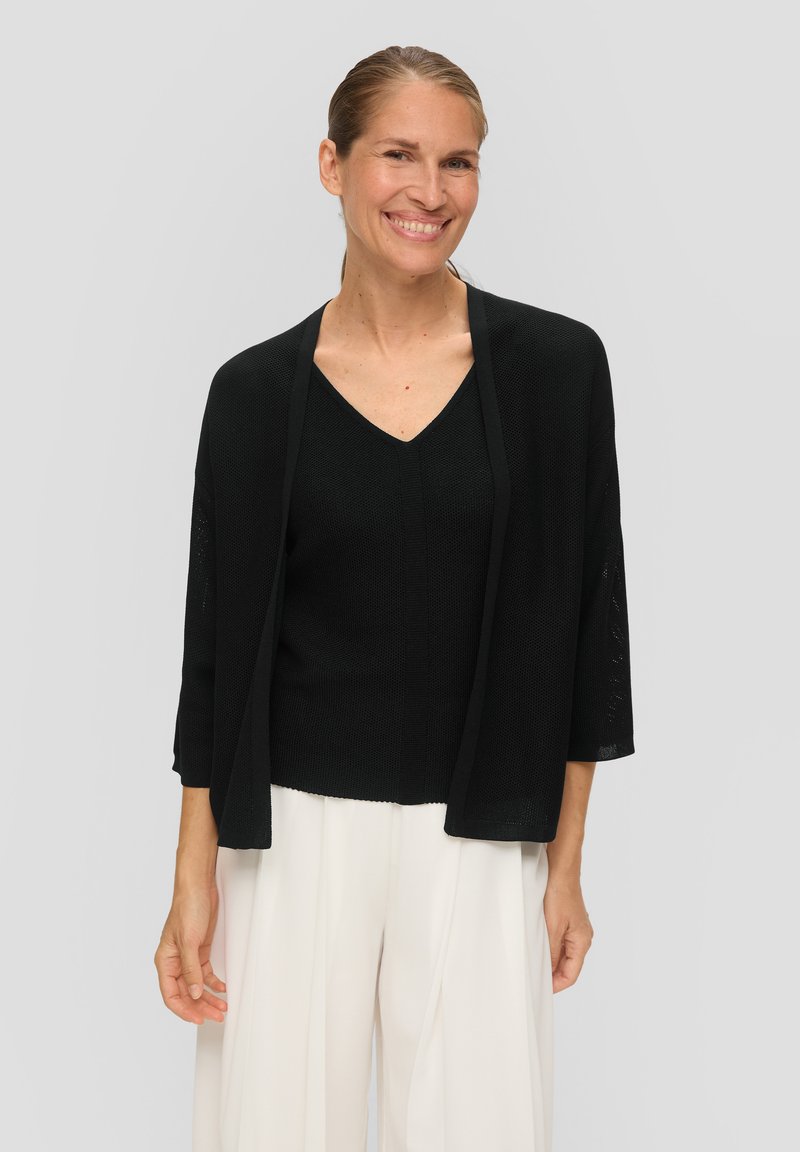 s.Oliver BLACK LABEL Strickjacke - schwarz