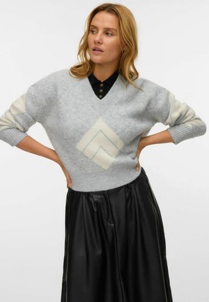 VMDAE - Pullover - light grey melange