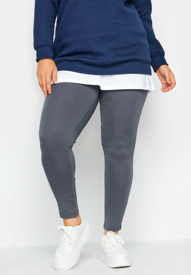 Leggings Lularoe OS taglia unica grigio giallo giardino
