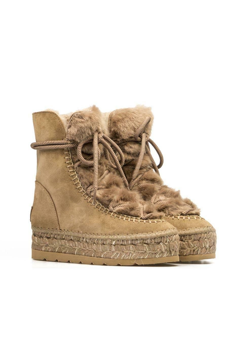 Vidorreta CON ADORNO DE PELO - Botines con plataforma - camel - Zalando.es