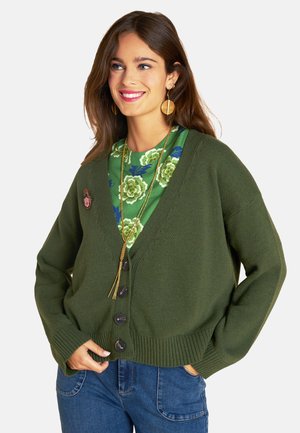 AMPLE   - Strickjacke - kaki