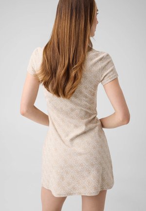 Guess, 4G LOGO MINI DRESS - Abito a t-shirt - beige