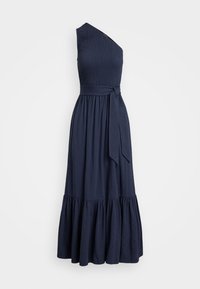 Belted Slub Jersey One Shoulder Dress - Kokteilikleit/peokleit - shadow navy