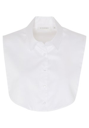 White detachable shirt collar with buttons down the front and pointed collar, labeled with brand name ETERNA and size 38.