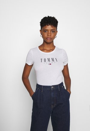 ESSENTIAL LOGO TEE - T-shirt z nadrukiem - white