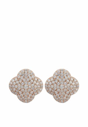 BYZANTINE CLOVER FLOWER STUD - Earrings - pink
