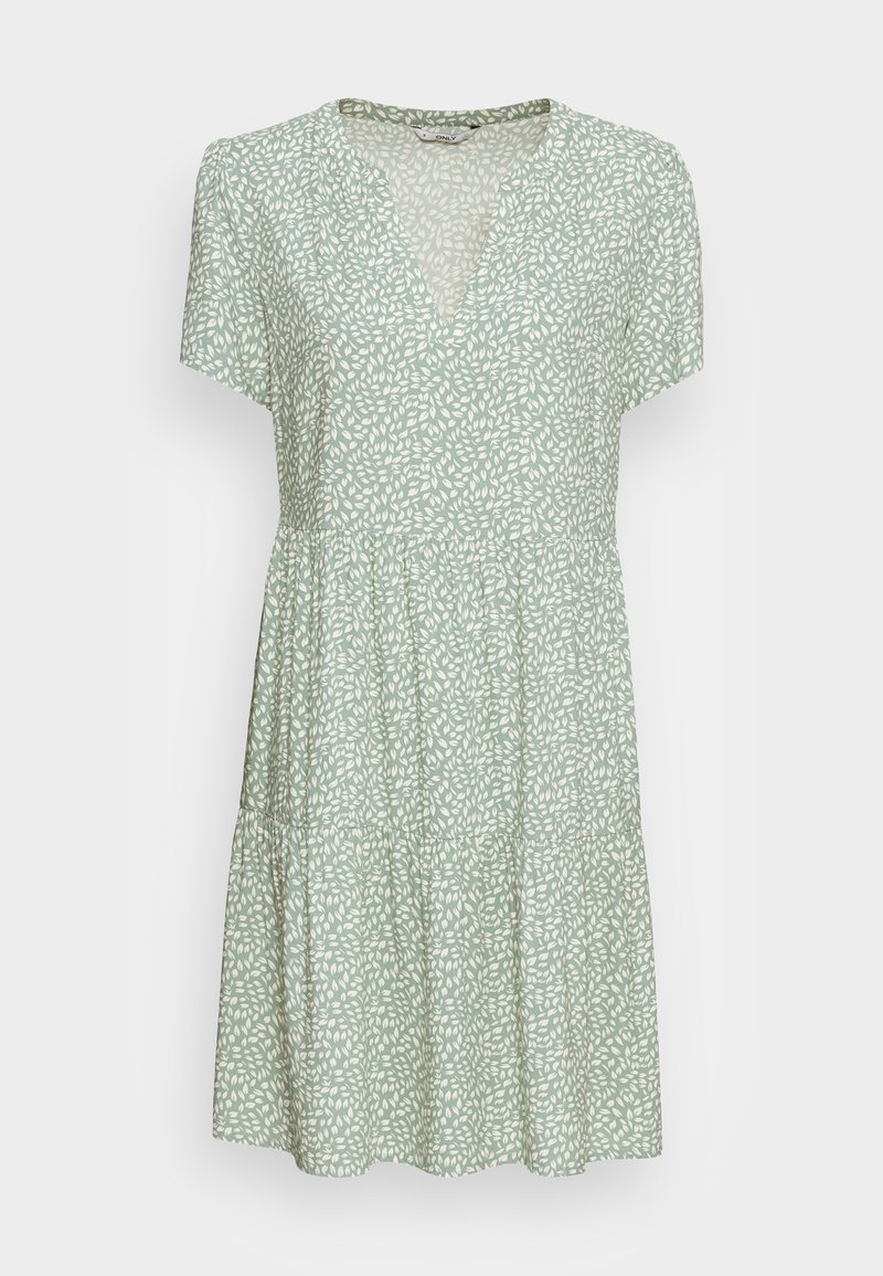 ONLY ONLZALLY Short - Freizeitkleid - green/white/grn - Zalando