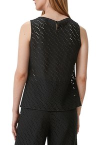 comma MIT LOCHMUSTER - Top - schwarz