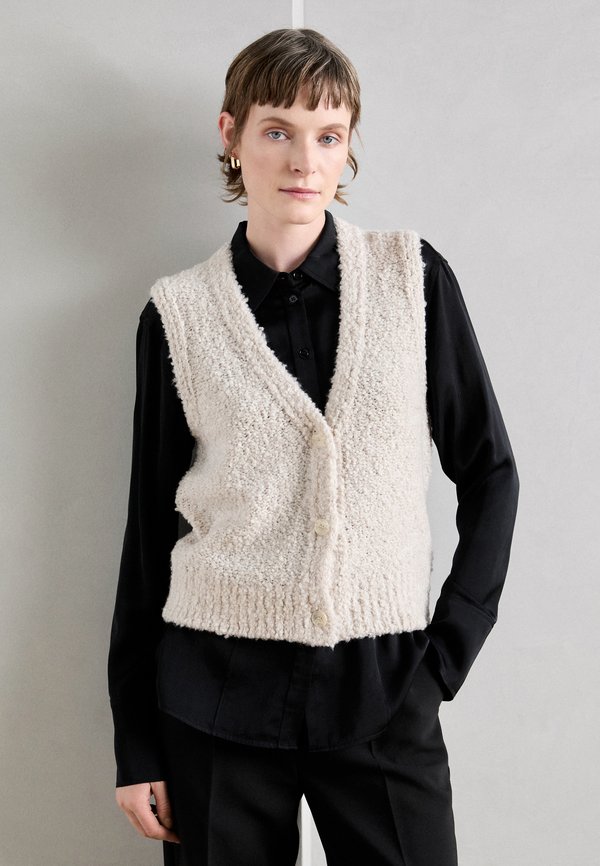 VEST SLEEVELESS  BUTTONS - Weste - natural cream