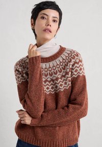 Seasalt Cornwall PORT KINNIS  - Svetr - brown wag tail burnt umber aran