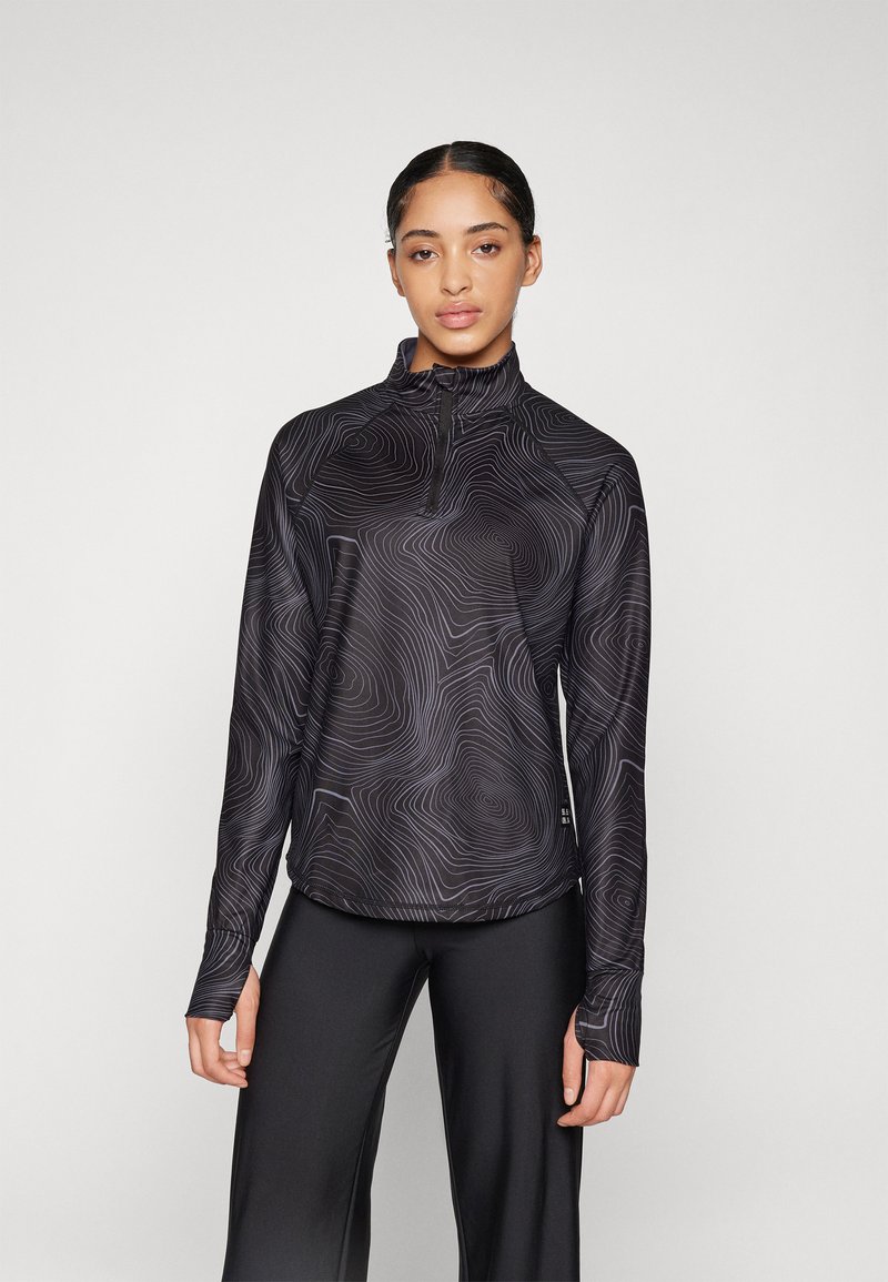 ONLY Play ONPSTEN LIFE WARM TOP  - Top dugih rukava - black/blue graphite
