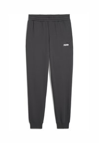 Donkergrijze joggerbroek met elastische tailleband en boorden. Bevat een klein wit Puma-logo op het linkerbeen. Gemaakt van zachte, rekbare stof.