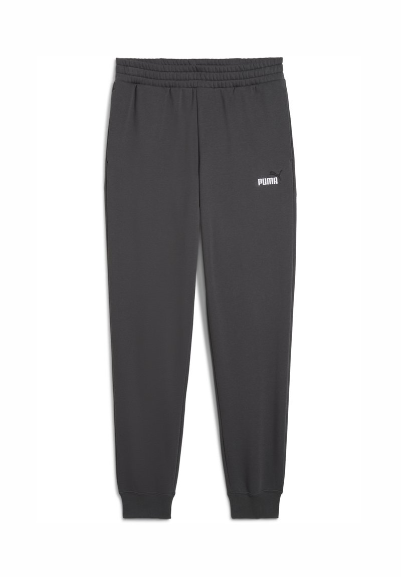 Donkergrijze joggerbroek met elastische tailleband en boorden. Bevat een klein wit Puma-logo op het linkerbeen. Gemaakt van zachte, rekbare stof.