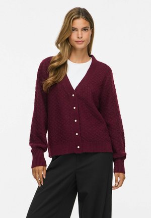 VILA, KNITTED CARDIGAN VITULI V-NECK - Gilet - port royale