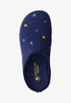 Haflinger Hausschuh - jeans/blau