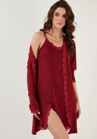REGULAR FIT SET - Halat de baie - bordeaux
