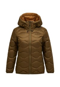 HELIUM HOOD - Dunjakke - meadow moss/sierra sand/