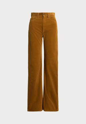 COTTON CORDUROY WIDE-LEG PANT - Pantaloni - tan