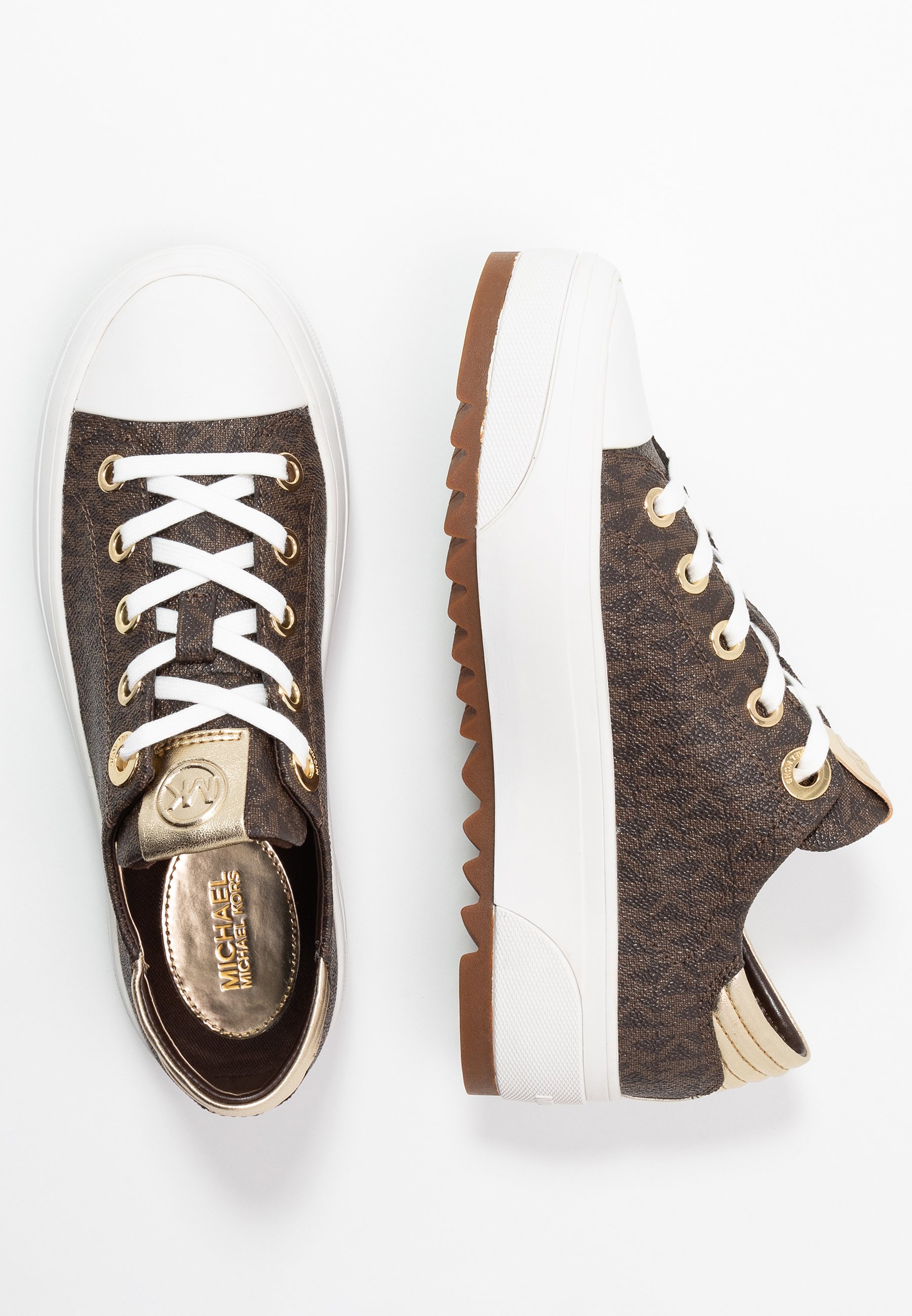 MICHAEL Michael Kors KEEGAN LACE UP Joggesko brown MICHAEL Michael Kors KEEGAN Høye joggesko beigeebony