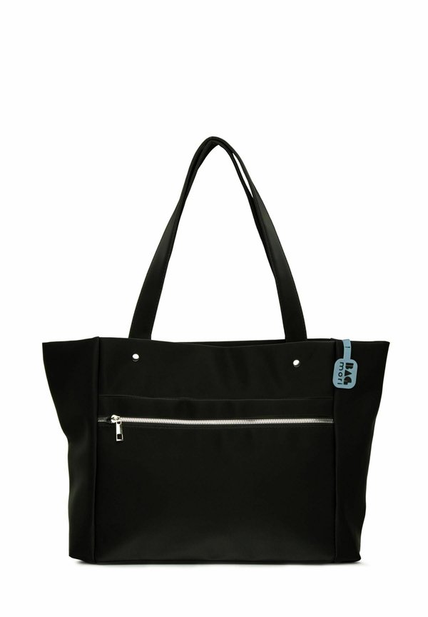 LARGE SATIN TOTE BAG WITH SIDE ZIPPER DETAIL - Shopping Bag