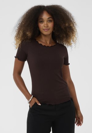 CRRIBBA  - T-Shirt print - chocolate plum