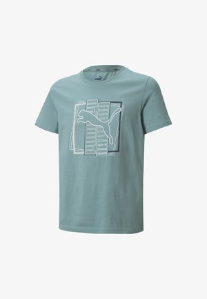 ALPHA GRAPHIC YOUTH DRENG - T-shirt con stampa - mineral blue