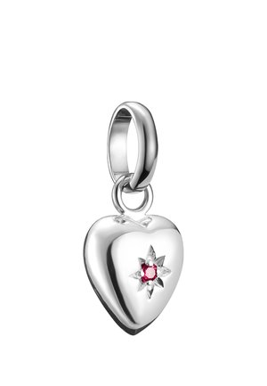 HERZ  - Pendant - rot silberfarben