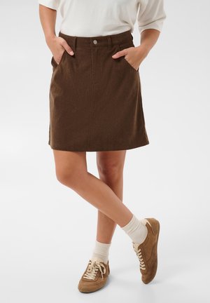 Kaffe, KASVAJA CORDUROY SKIRT - Jupe trapèze - pinecone cc