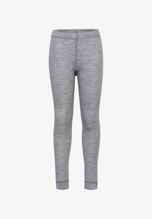 Szare legginsy wykonane z miękkiej, elastycznej tkaniny w melanżowy wzór. Posiadają szeroki pas i płaskie szwy dla komfortu.