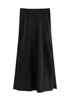 BIAS CUT MIDI - A-lijn rok - black