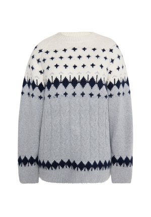 usha, Strickpullover - grau mehrfarbig