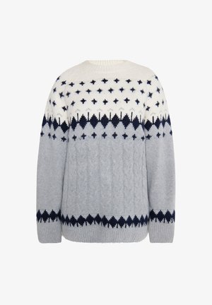 usha, Strickpullover - grau mehrfarbig