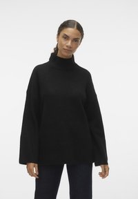 LS HIGHNECK - Trui - black