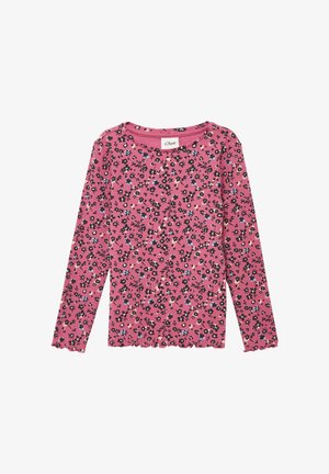 SLIM-FIT AUS MIT ALL-OVER-MUSTER - Top dugih rukava - altrosa