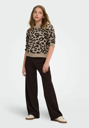 ONLY GIRLS, TROUSERS KOGGEGGO REGULAR FIT TROUSERS - Housut - chocolate torte