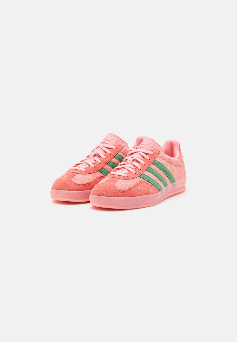 adidas gazelle silver green womens Adidas Women's Gazelle Indoor 'Semi Lucid Fuchsia/Semi Green Spark' -O   Unheardof Brand