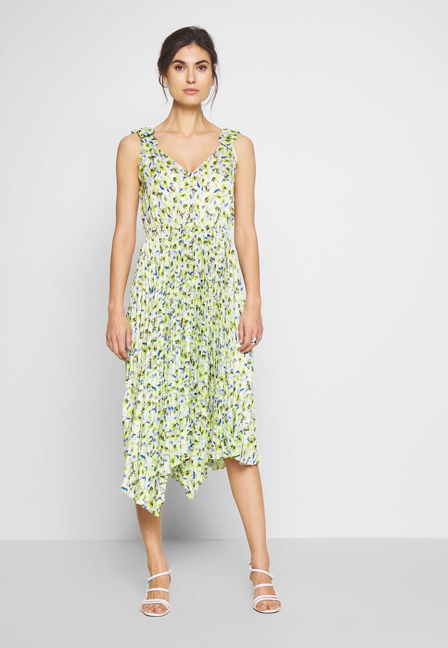 keltainen mekko asusteet 