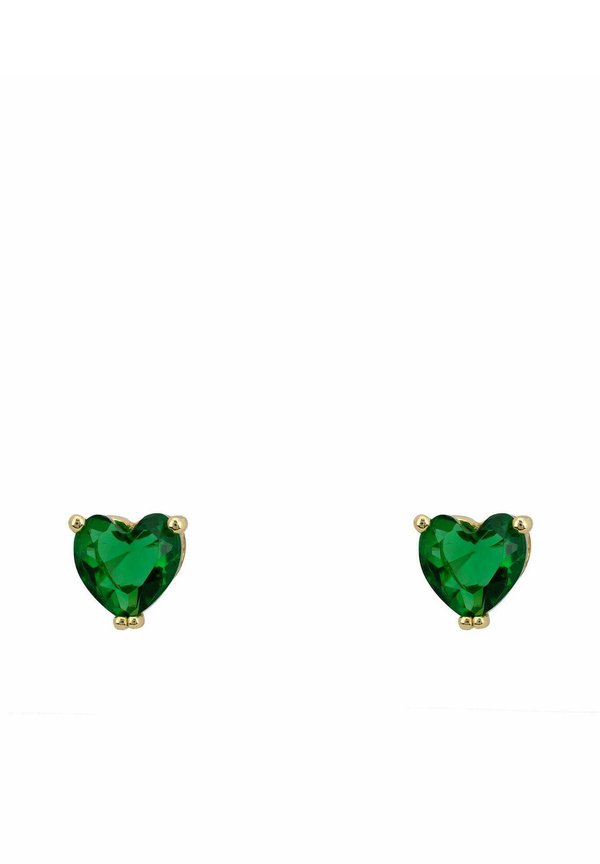 ASSCHER CUT HEART STUD EMERALD - Earrings3