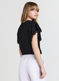 Calliope VOLANT SANGALLO - T-shirt con stampa - ultrablack