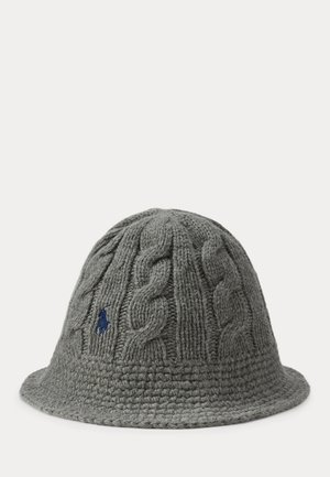 Polo Ralph Lauren CABLE KNIT WOOL BLEND BUCKET HAT - Hat - med grey heather