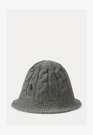 Polo Ralph Lauren CABLE KNIT WOOL BLEND BUCKET HAT - Hat - med grey heather