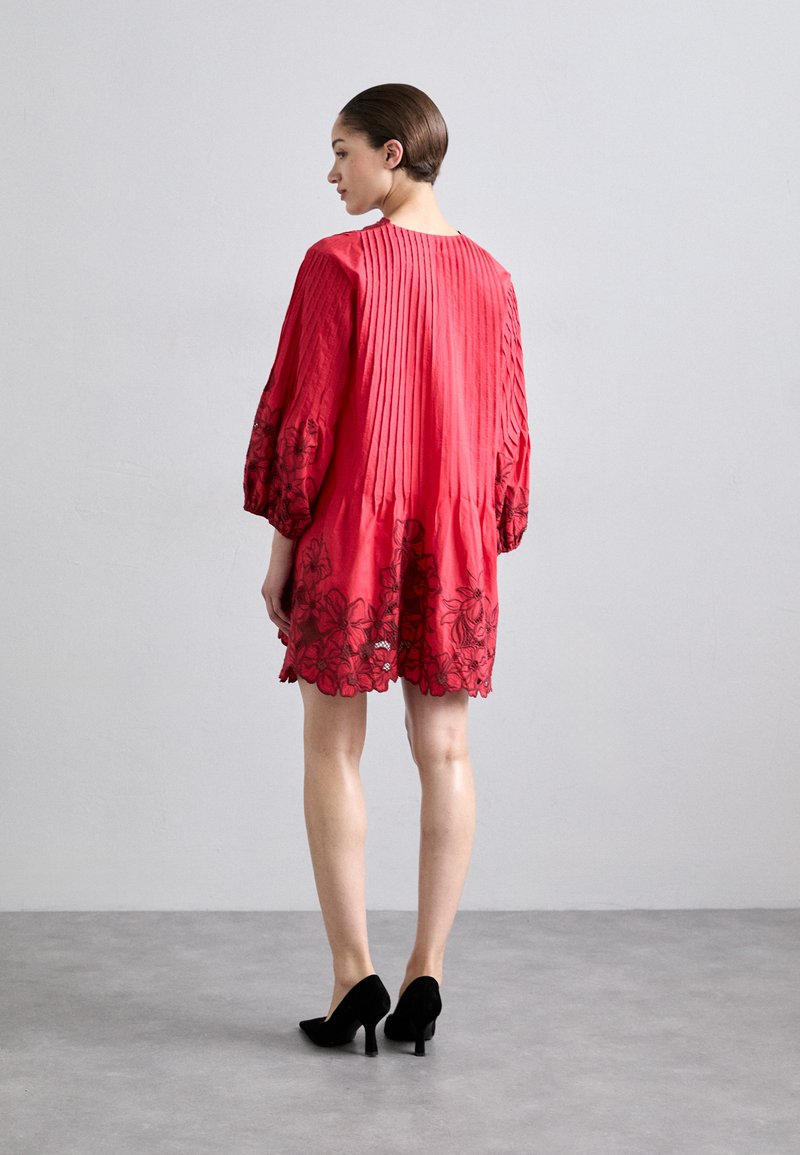 Robe Sandro Manches Courtes - Couleur Rouge Orangé - Taille 1 (34/36) - Occasion Très Bon état