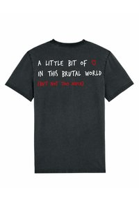 Mira Paris BRUTAL BACK VINTAGE - T-shirt print - black denim