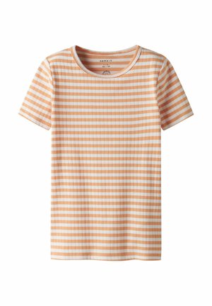 SLIM FIT - T-shirt med print - orange chiffon