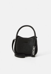 DKNY CAPRI HOBO CROSSBODY - Kézitáska - black/silver-coloured